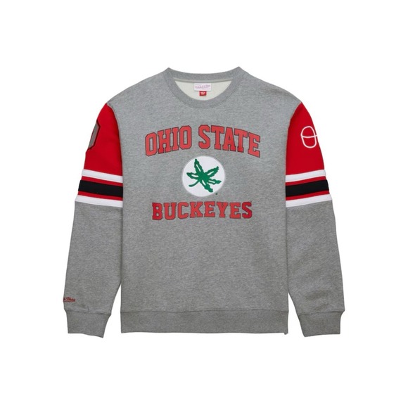 Mitchell & Ness Ohio State Buckeyes Vintage Logo Allover Sweatshirt Men's Small